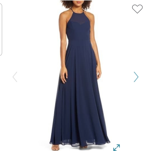 Lulus Dresses & Skirts - Lulus night of romance sleeveless halter neck gown